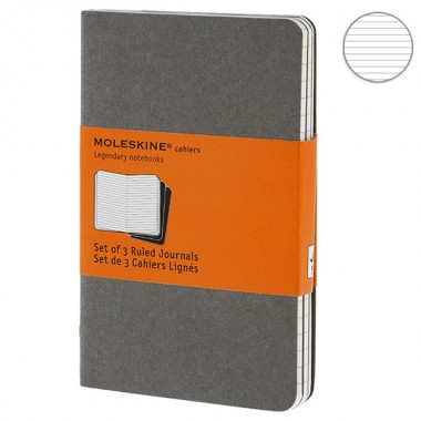 Набор блокнотов Moleskine Cahier маленьких серых CH311