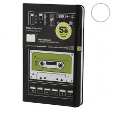 Блокнот Moleskine Audiocassette A5 Чистые листы Черный