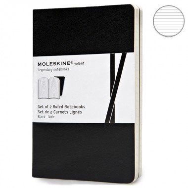 Набор блокнотов Moleskine Volant маленьких черных QP711BK