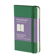 Блокнот Moleskine Classic Карманный B7 Мягкая Обложка Чистые листы Зеленый