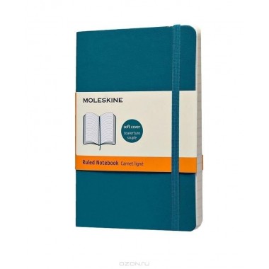 Блокнот Moleskine Classic Карманный B7 Мягкая Обложка Линия Аквамарин