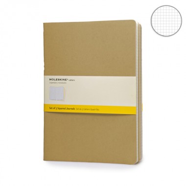 Блокнот Moleskine Cahier (3 шт) большой бежевый QP422