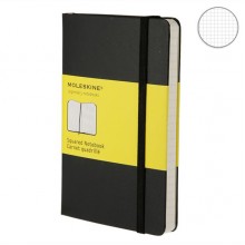 Записная Книжка Moleskine A6 Клетка Черная Твердая Обложка