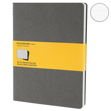 Набор блокнотов Moleskine Cahier больших серых CH322