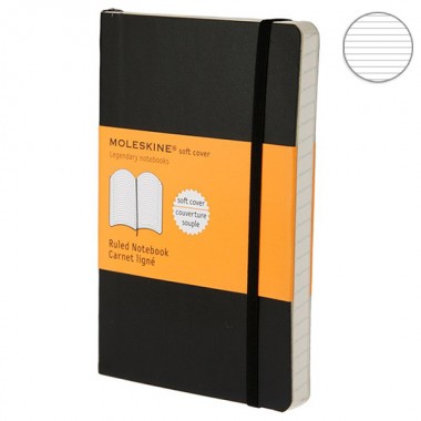 Записная Книжка Moleskine Classic A6 Линия Черная Мягкая Обложка