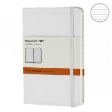 Записная Книжка Moleskine A6 Линия Белая Твердая Обложка