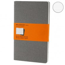 Набор блокнотов Moleskine Cahier средних серых CH316