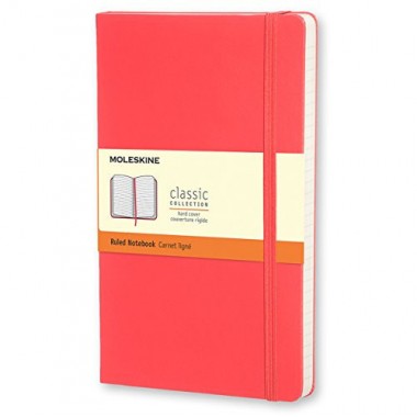 Блокнот Moleskine Classic Средний A5 Твердая Обложка Линия Коралловый