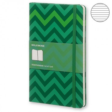 Блокнот Moleskine Chevron средний зелёный SKTGQP060CHEVC