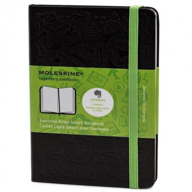 Блокнот Moleskine Evernote Средний A5 Линия Черный