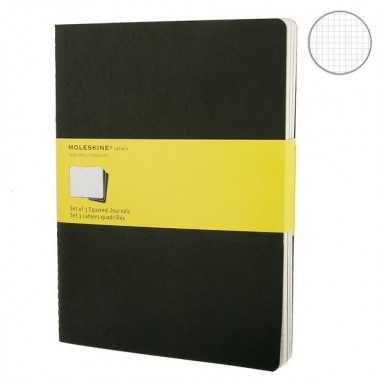 Набор блокнотов Moleskine Cahier больших черных QP322