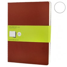 Набор блокнотов Moleskine Cahier больших бордо CH123