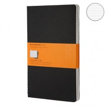 Набор блокнотов Moleskine Cahier средних черных QP316