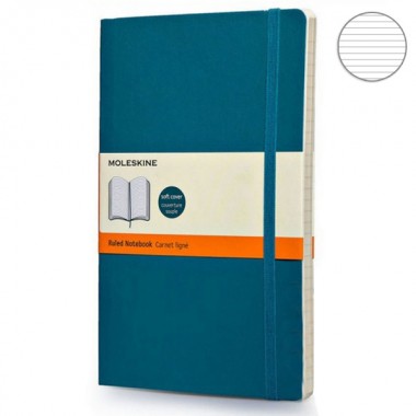 Записная Книжка Moleskine Classic A5 Линия Аквамарин Мягкая Обложка