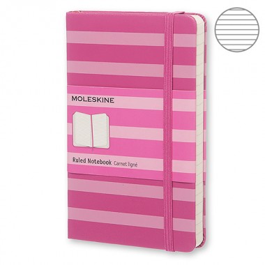 Блокнот Moleskine Stripes маленький розовый SKTGMM710STRIPC