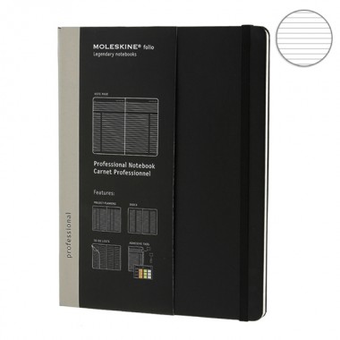 Блокнот Moleskine Professional большой черный PFFNT04