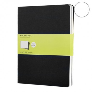 Набор блокнотов Moleskine Cahier больших черных QP323