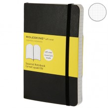 Записная Книжка Moleskine Classic A6 Клетка Черная Мягкая Обложка