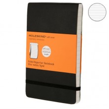 Записная Книжка Moleskine reporter A6 Линия Черная Мягкая Обложка