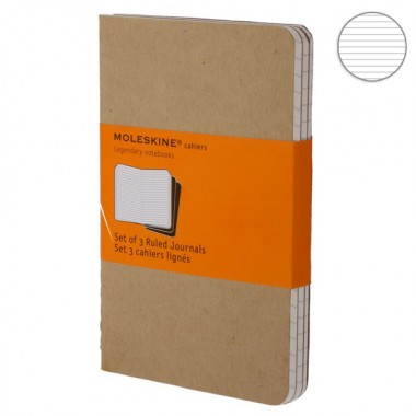 Набор блокнотов Moleskine Cahier маленьких бежевых QP411