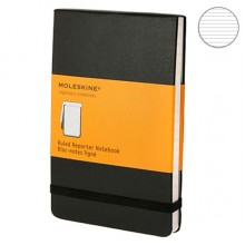 Записная Книжка Moleskine reporter A6 Линия Черная Твердая Обложка