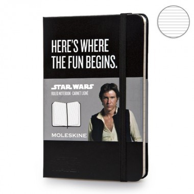 Блокнот Moleskine Star Wars A6 Линия Черный