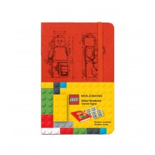 Блокнот Moleskine Lego-14 Карманный B7 Линия Красный