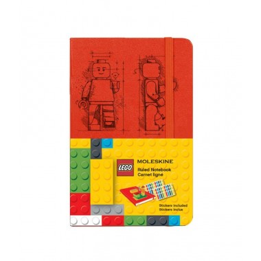 Блокнот Moleskine Lego-14 Карманный B7 Линия Красный