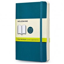 Блокнот Moleskine Classic Карманный B7 Мягкая Обложка Чистые листы Аквамарин