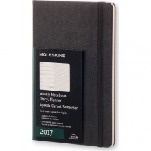 Еженедельник Moleskine 2017 средний A5 черный