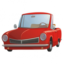 Наклейки интерьерные Glozis Виниловая Наклейка Glozis Cute Car