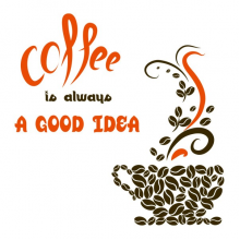 Наклейки интерьерные Glozis Виниловая Наклейка Glozis Coffee a Good Idea
