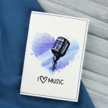 Обложка для паспорта "I love music" + блокнотик