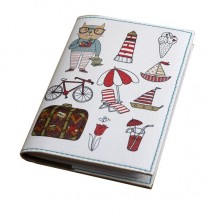 Обложка для паспорта "Кот-путешественник" + блокнотик