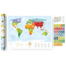 Скретч-карта мира "Travel Map Kids Sights"
