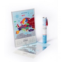 Скретч-карта Европы "Travel Map Silver Europe"