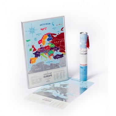 Скретч-карта Европы "Travel Map Silver Europe"