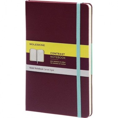 Записная книжка Moleskine Contrast Средний A5 линия сливовый